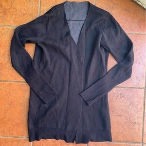 lululemon athletica Black Open-Front Long Cardigan